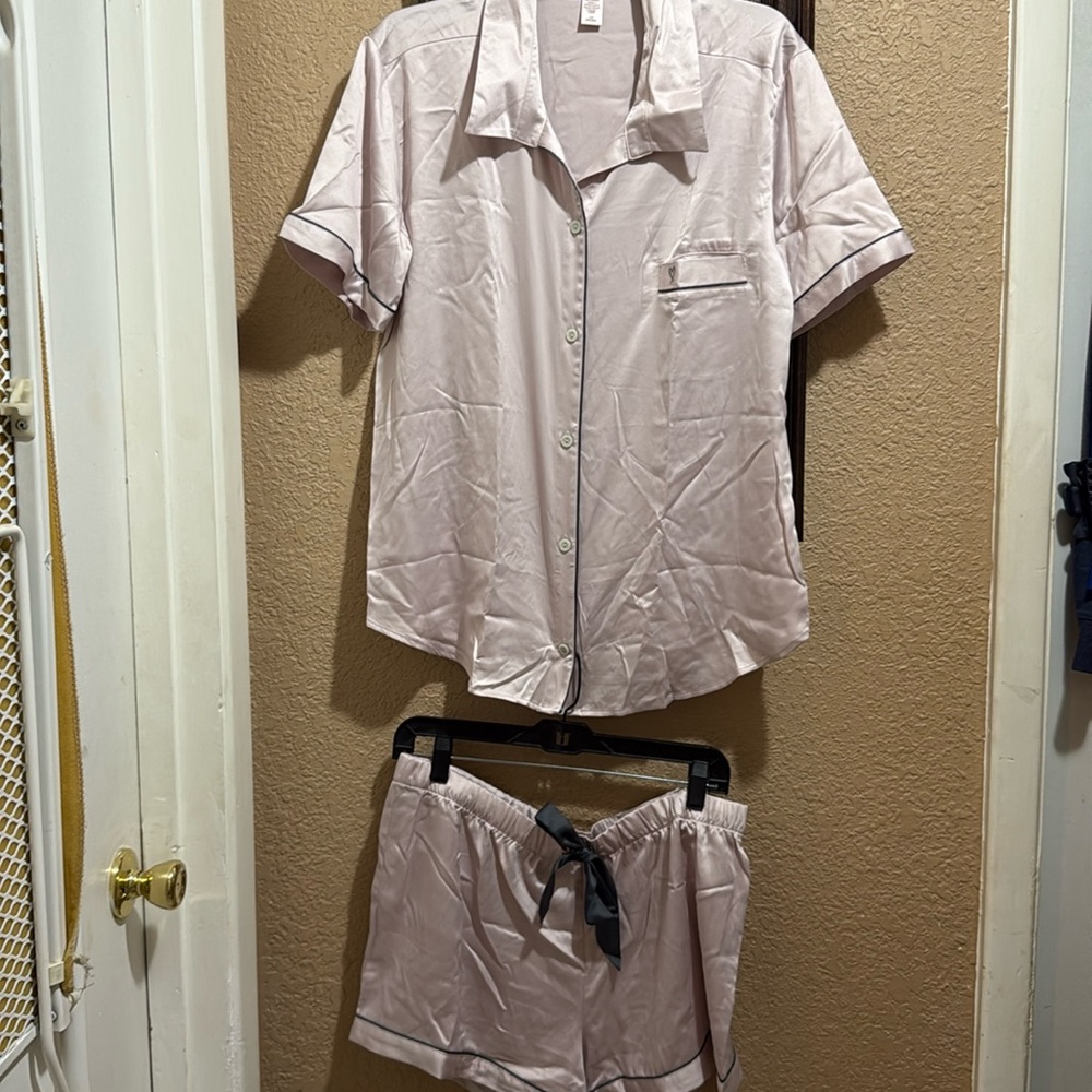 NWT Victoria's Secret Pajama Short Set. Vintage. HTF Satin feel.